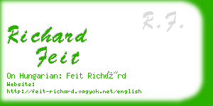 richard feit business card
